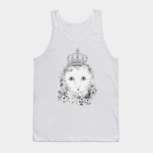 majestic barn owl with flowers Tank Top